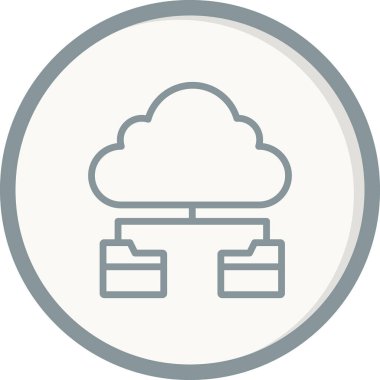 Bulut ağı simgesi. Basit resimleme 