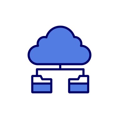 Bulut ağı simgesi. Basit resimleme 