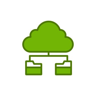 Bulut ağı simgesi. Basit resimleme 