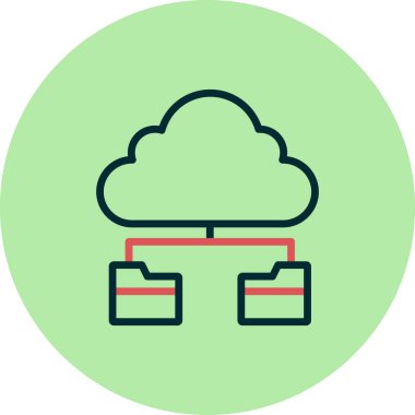 Bulut ağı simgesi. Basit resimleme 