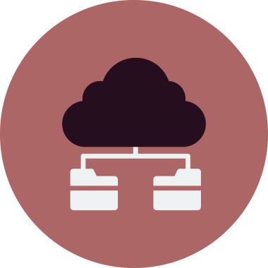 Bulut ağı simgesi. Basit resimleme 