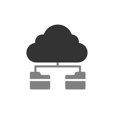 Bulut ağı simgesi. Basit resimleme 