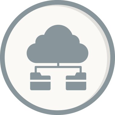 Bulut ağı simgesi. Basit resimleme 