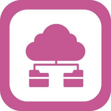 Bulut ağı simgesi. Basit resimleme 