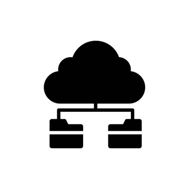 Bulut ağı simgesi. Basit resimleme 