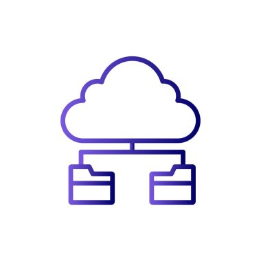 Bulut ağı simgesi. Basit resimleme 