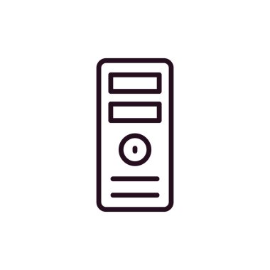 bilgisayar vektörü ince çizgi simgesi