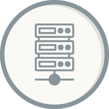 Veritabanı basit simgesi, vektör çizim