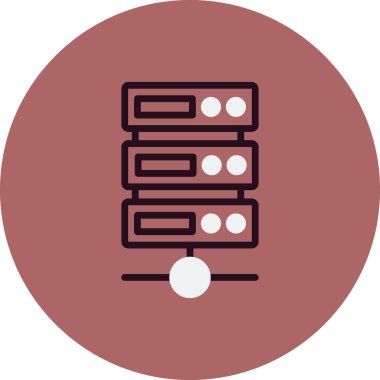 Veritabanı basit simgesi, vektör çizim