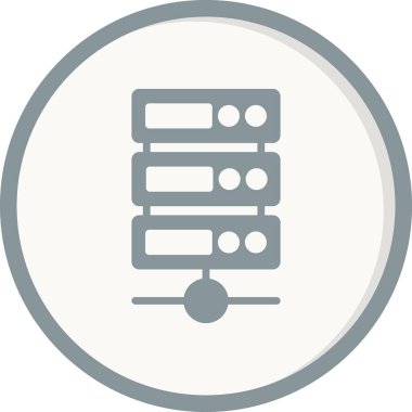 Veritabanı basit simgesi, vektör çizim