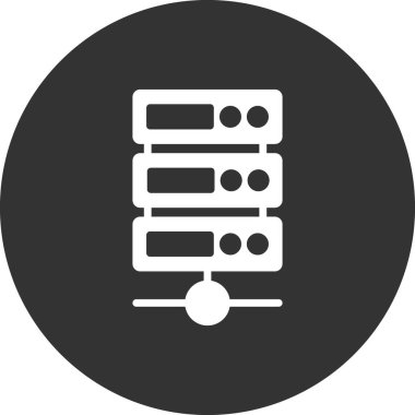 Veritabanı basit simgesi, vektör çizim