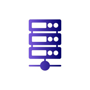 Veritabanı basit simgesi, vektör çizim