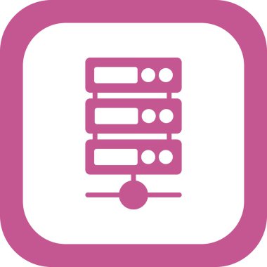 Veritabanı basit simgesi, vektör çizim