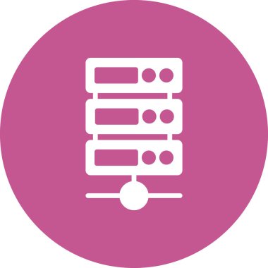 Veritabanı basit simgesi, vektör çizim