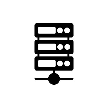 Veritabanı basit simgesi, vektör çizim