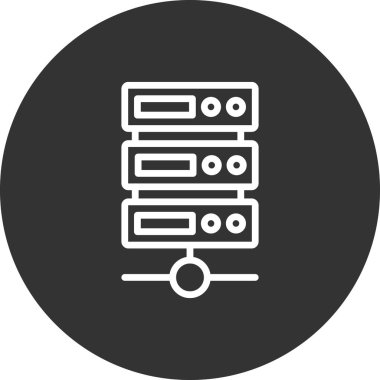 Veritabanı basit simgesi, vektör çizim