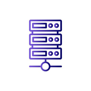 Veritabanı basit simgesi, vektör çizim