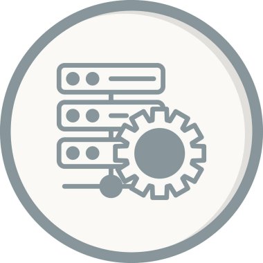 Veritabanı basit simgesi, vektör çizim