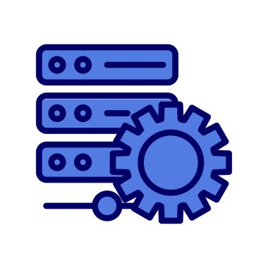 Veritabanı basit simgesi, vektör çizim