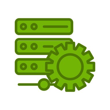 Veritabanı basit simgesi, vektör çizim