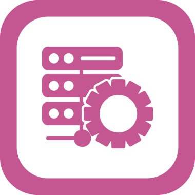 Veritabanı basit simgesi, vektör çizim