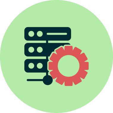 Veritabanı basit simgesi, vektör çizim