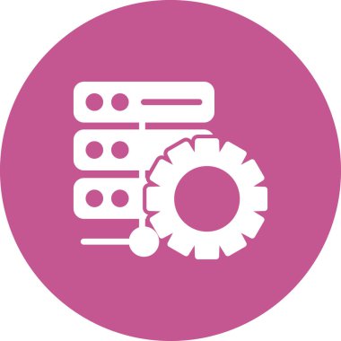 Veritabanı basit simgesi, vektör çizim