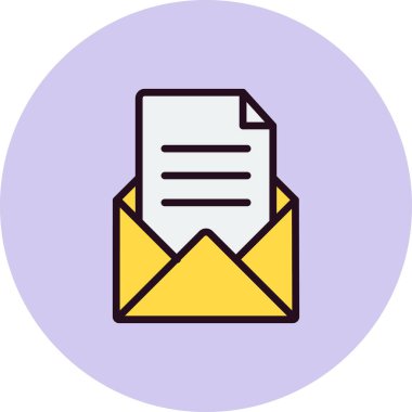 Harf vektör illüstrasyon tasarımı içeren zarf 