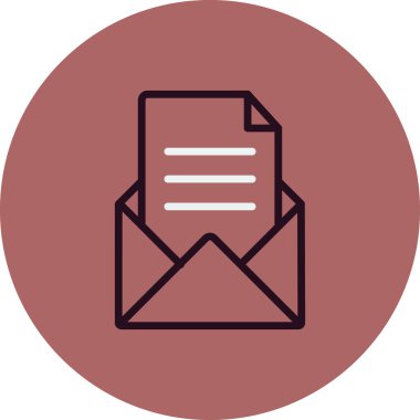 Harf vektör illüstrasyon tasarımı içeren zarf 