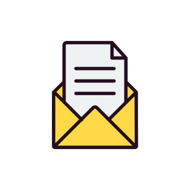 Harf vektör illüstrasyon tasarımı içeren zarf 