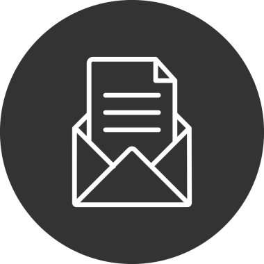 Harf vektör illüstrasyon tasarımı içeren zarf 