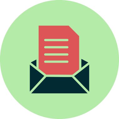 Mektup. Web simgesi vektör illüstrasyonu 