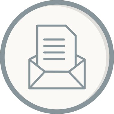 Mektup. Web simgesi vektör illüstrasyonu 