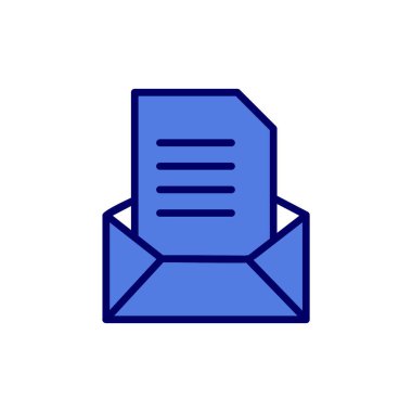 Mektup. Web simgesi vektör illüstrasyonu 