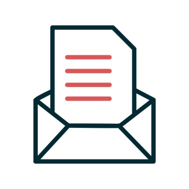 Mektup. Web simgesi vektör illüstrasyonu 