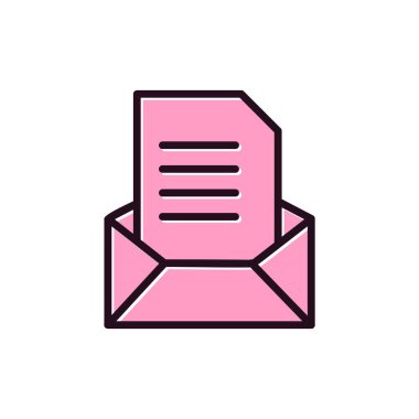 Mektup. Web simgesi vektör illüstrasyonu 