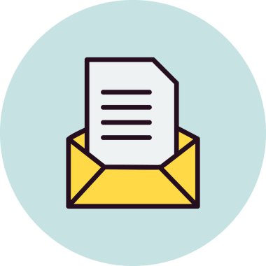 Mektup. Web simgesi vektör illüstrasyonu 