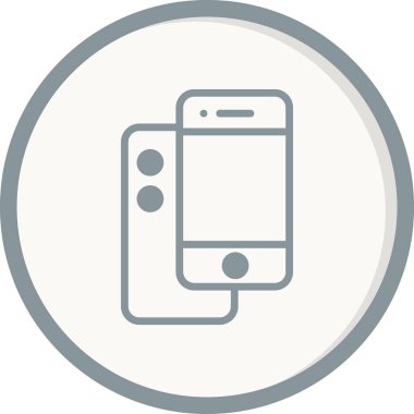 Cep telefonu simgesi, düz vektör çizimi