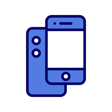 Cep telefonu simgesi, düz vektör çizimi