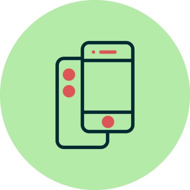 Cep telefonu simgesi, düz vektör çizimi