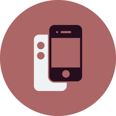 Cep telefonu simgesi, düz vektör çizimi