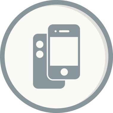 Cep telefonu simgesi, düz vektör çizimi