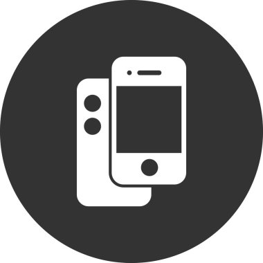 Cep telefonu simgesi, düz vektör çizimi