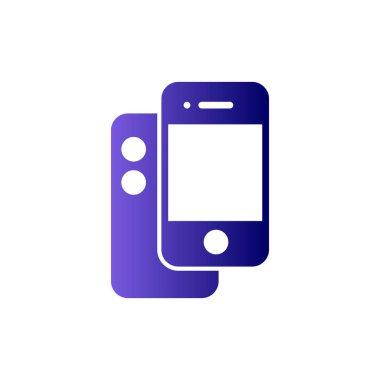 Cep telefonu simgesi, düz vektör çizimi