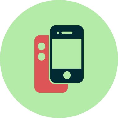 Cep telefonu simgesi, düz vektör çizimi