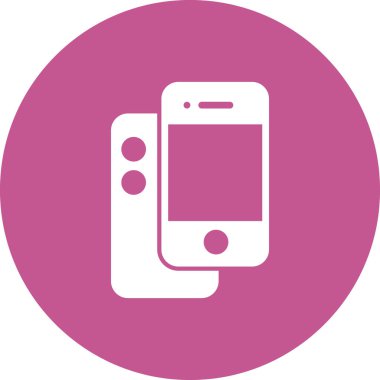 Cep telefonu simgesi, düz vektör çizimi