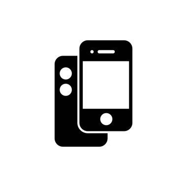 Cep telefonu simgesi, düz vektör çizimi