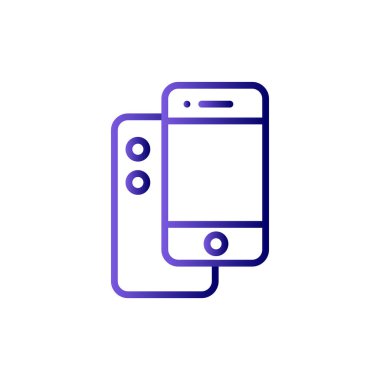 Cep telefonu simgesi, düz vektör çizimi