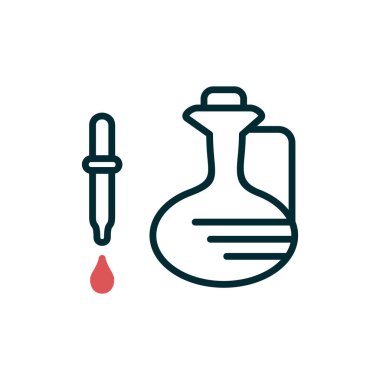 pipette vektör çizgisi simgesi, dış hat konsepti, doğrusal işaret