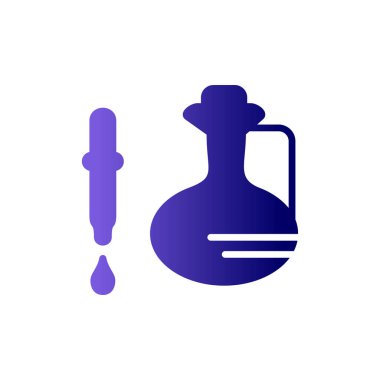 İksir şişesi ikonu. vektör illüstrasyonu